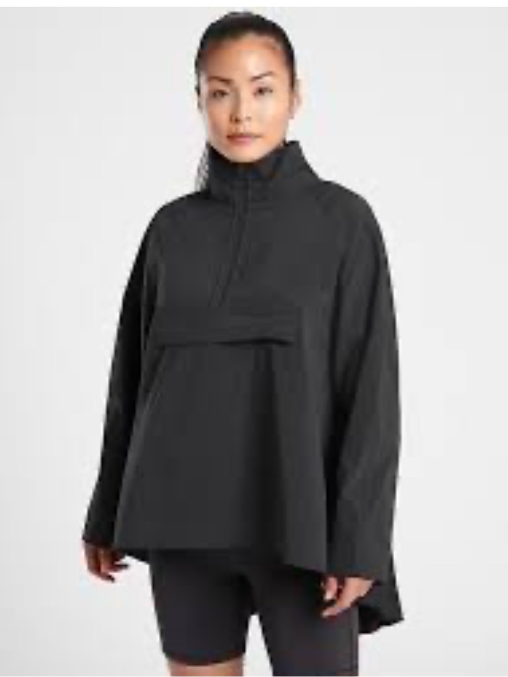 Athleta Black Sojourn Oversized Shirt Jacket
Sz Small Pleated back,